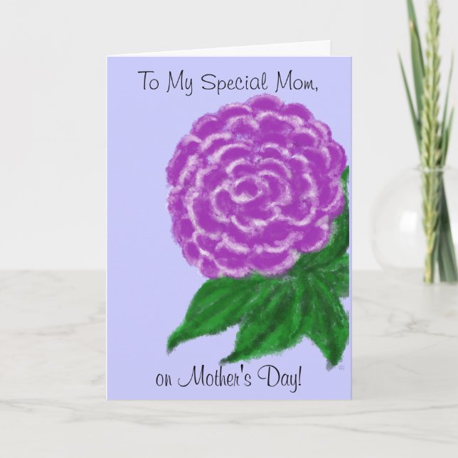 Purple Flower Mother's Day Card (Front)