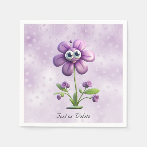 Purple Flower Napkins