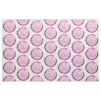 Purple flower of life fabric