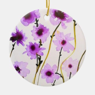 Purple flower Ornament