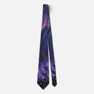 Purple Flower Painting Tie