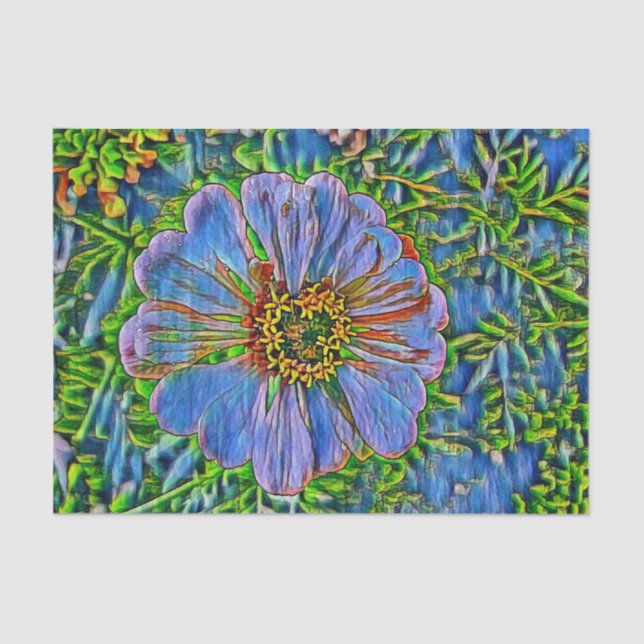 Purple flower painting tissue paper (Front)