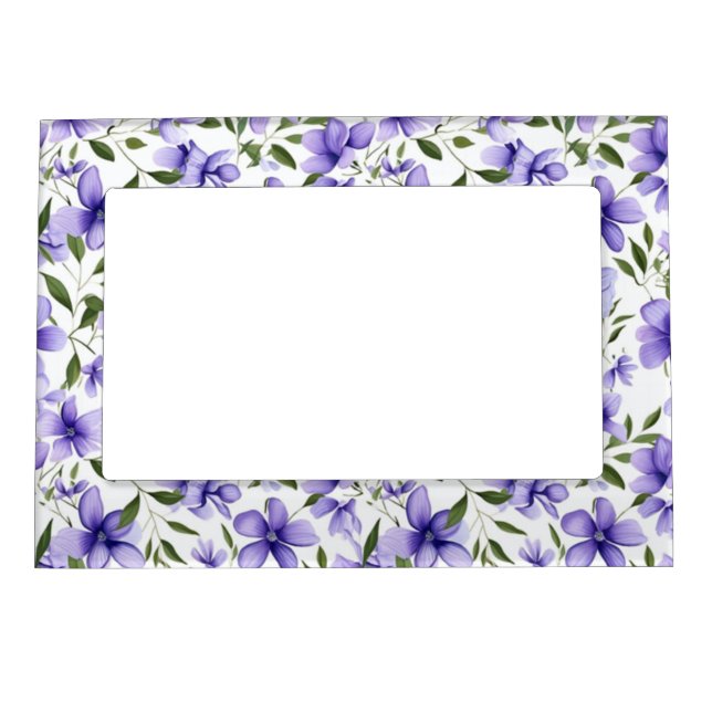 Purple Flower Passion Magnetic Frame (Front)