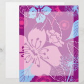 Purple Flower Pattern 8.5" x 11"Letterhead (Front/Back)