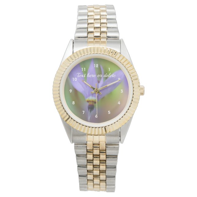 Purple Flower Personalized Watch (Front)