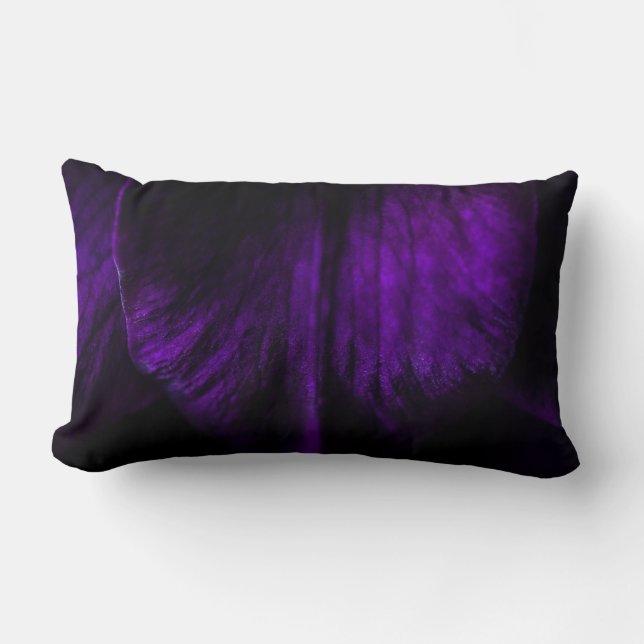 Purple flower petal lumbar pillow (Front)