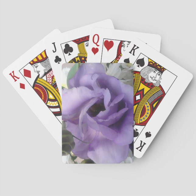 Purple Flower Playing Cards (Back)