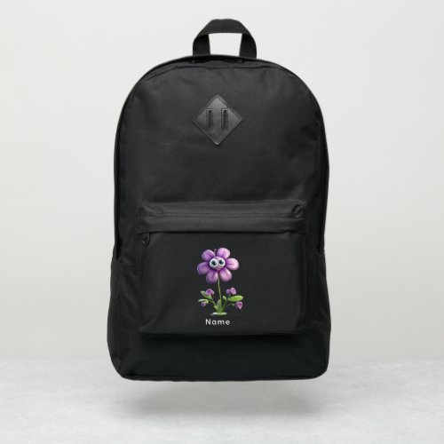 Purple Flower Port Authority Backpack