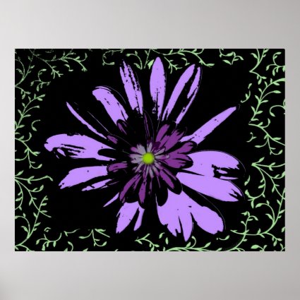 Purple Flower Power Poster