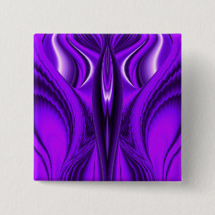 Purple Flower Rainbow Dreams, Angel Wings Button