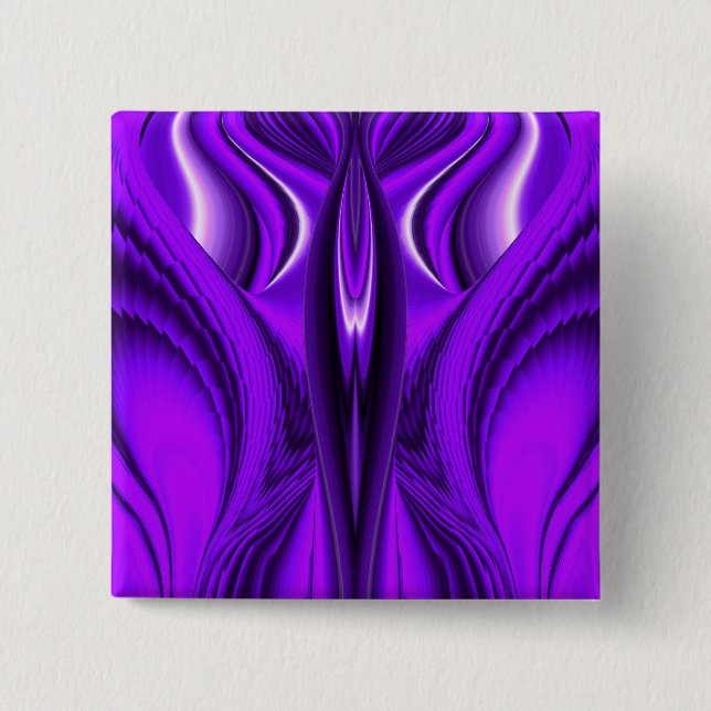 Purple Flower Rainbow Dreams, Angel Wings Button (Front)