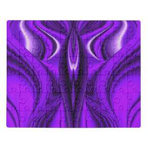 Purple Flower Rainbow Dreams, Angel Wings Jigsaw Puzzle