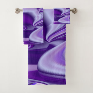 Purple Flower Rainbow Dreams Bath Towel Set