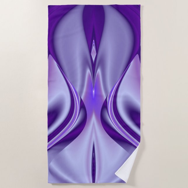 Purple Flower Rainbow Dreams Beach Towel (Front)