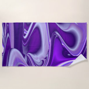 Purple Flower Rainbow Dreams Beach Towel