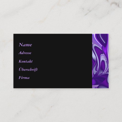 Customizable Purple Dream Business Card