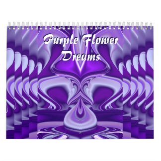 Purple Flower Rainbow Dreams Calendar