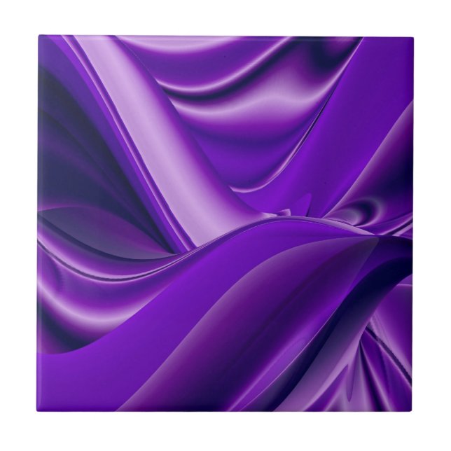Purple Flower Rainbow Dreams Ceramic Tile (Front)