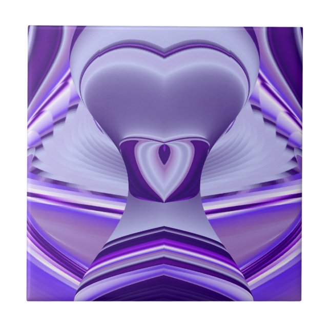 Purple Flower Rainbow Dreams Ceramic Tile (Front)