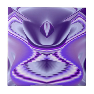 Purple Flower Rainbow Dreams Ceramic Tile