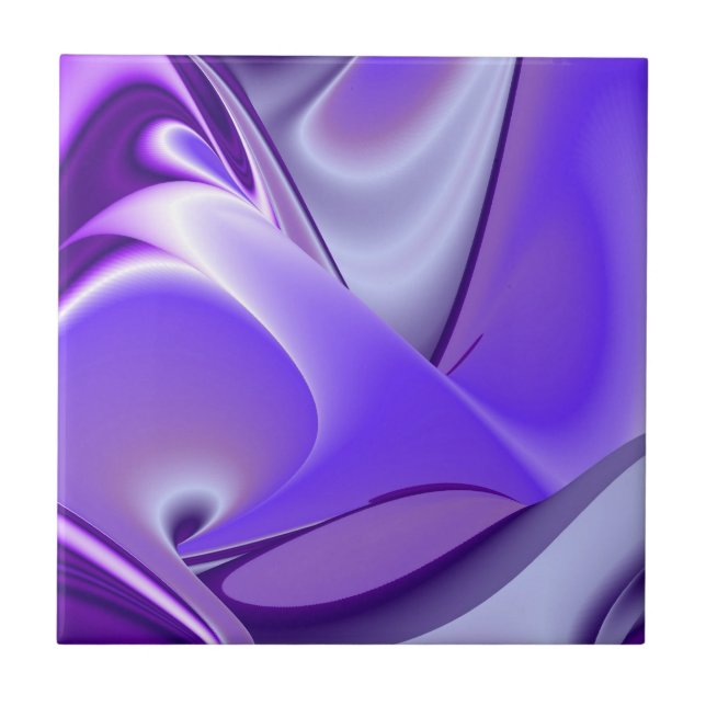 Purple Flower Rainbow Dreams Ceramic Tile (Front)