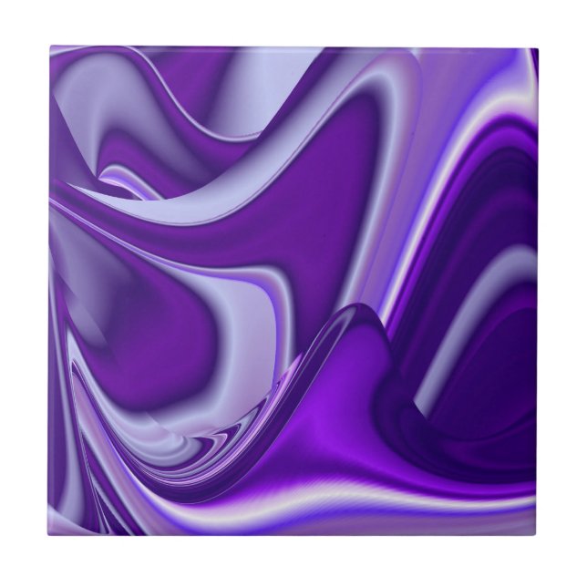 Purple Flower Rainbow Dreams Ceramic Tile (Front)