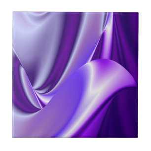 Purple Flower Rainbow Dreams Ceramic Tile