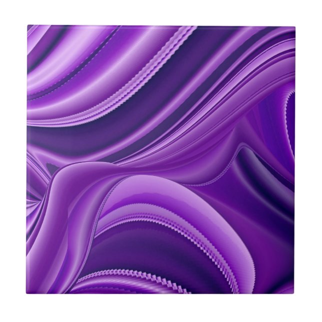 Purple Flower Rainbow Dreams Ceramic Tile (Front)