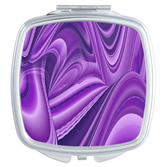 Purple Flower Rainbow Dreams Compact Mirror (Front)