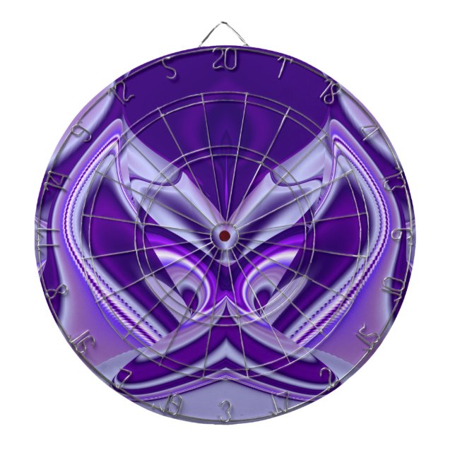 Purple Flower Rainbow Dreams Dart Board (Front)