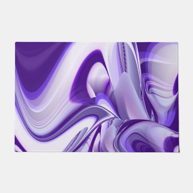 Purple Flower Rainbow Dreams Doormat (Front)