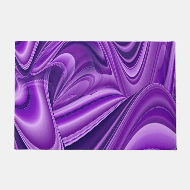 Purple Flower Rainbow Dreams Doormat (Front)