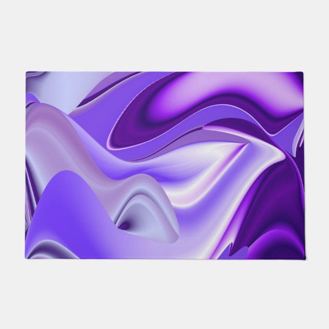 Purple Flower Rainbow Dreams Doormat (Front)