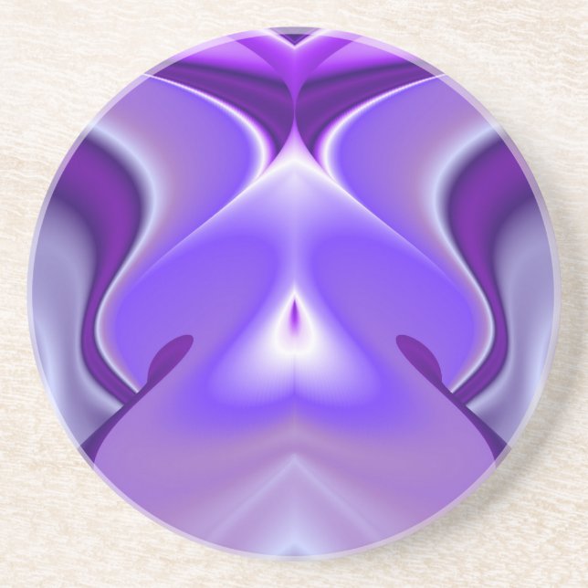 Purple Flower Rainbow Dreams Drink Coaster (Front)