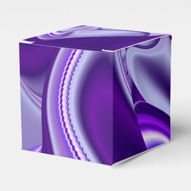 Purple Flower Rainbow Dreams Favor Boxes (Front Side)