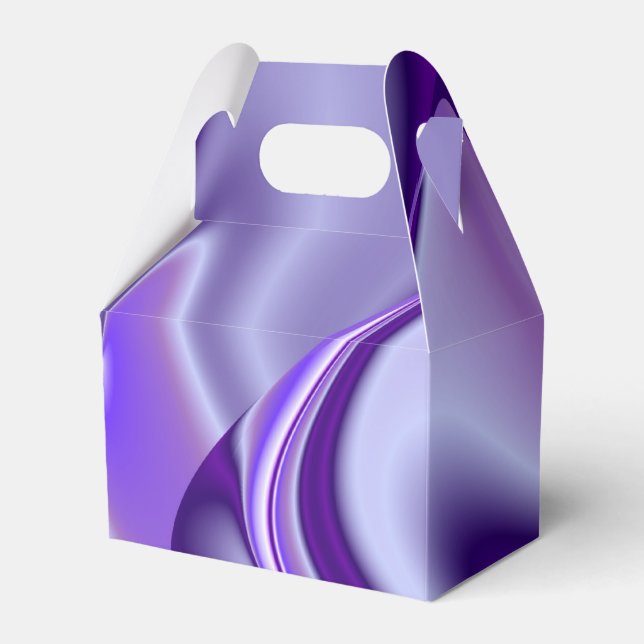 Purple Flower Rainbow Dreams Favor Boxes (Front Side)