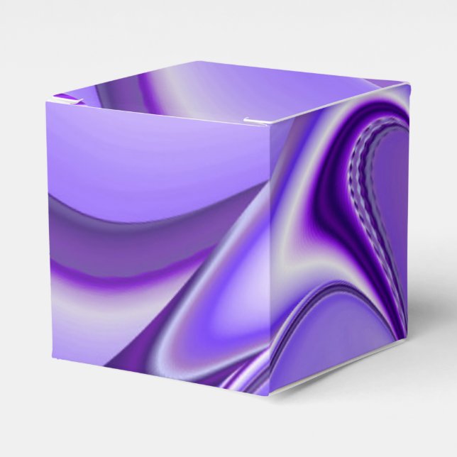 Purple Flower Rainbow Dreams Favor Boxes (Front Side)