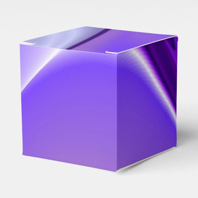 Purple Flower Rainbow Dreams Favor Boxes (Front Side)