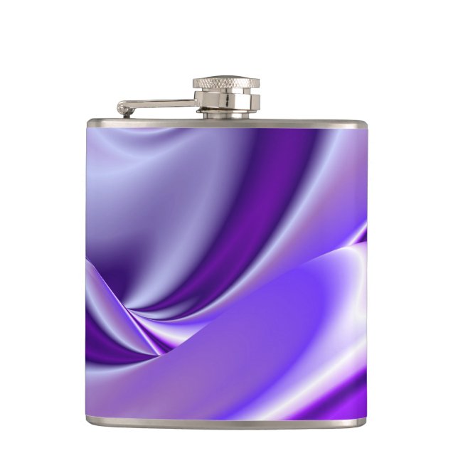 Purple Flower Rainbow Dreams Flask (Front)