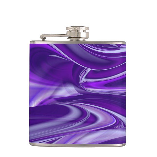 Purple Flower Rainbow Dreams Flask (Front)