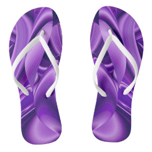 Purple Flower Rainbow Dreams Flip Flops