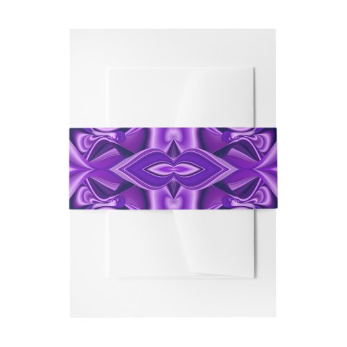 Purple Flower Rainbow Dreams Invitation Belly Band