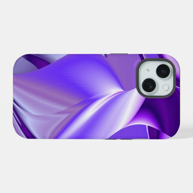 Purple Flower Rainbow Dreams iPhone 15 Case (Back Horizontal)
