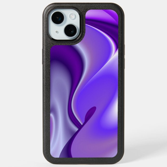 Purple Flower Rainbow Dreams iPhone 15 Plus Case (Back)