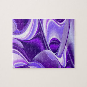 Purple Flower Rainbow Dreams Jigsaw Puzzle