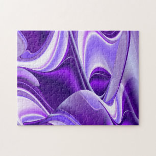 Purple Flower Rainbow Dreams Jigsaw Puzzle