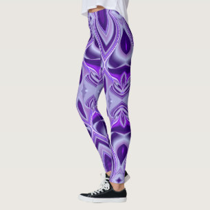 Purple Flower Rainbow Dreams Leggings