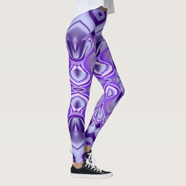 Purple Flower Rainbow Dreams Leggings (Right)