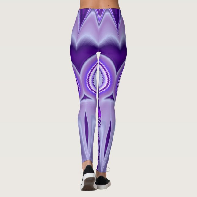 Purple Flower Rainbow Dreams Leggings (Back)