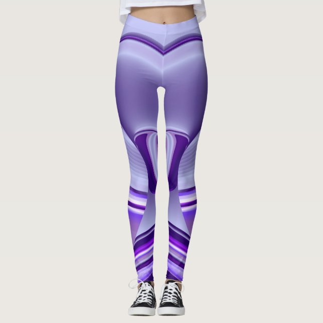 Purple Flower Rainbow Dreams Leggings (Front)
